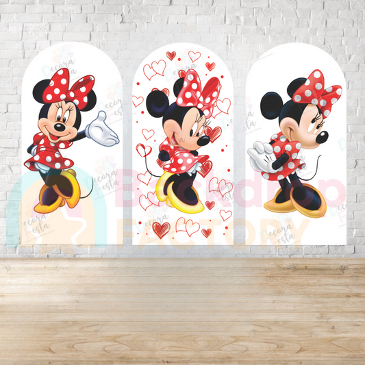 Mouse Girl Cartoon Style 3 Pieces Arch Backdrop | Arch Backdrop for Birthday Party | Party Decoration