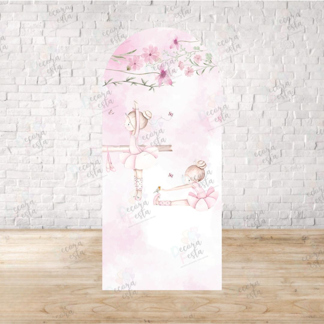 Ballerina Style Arch Backdrop for Birthday Party | Cylinder Covers Set | Party Decoration| Cartoon