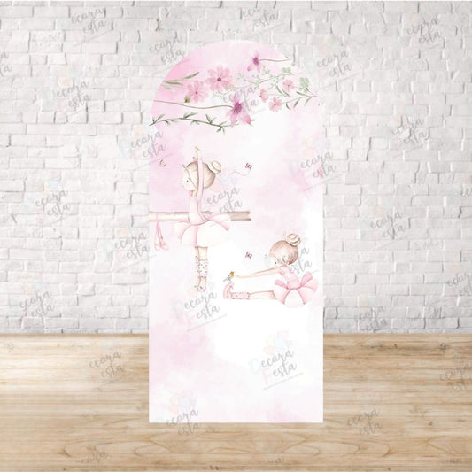 Ballerina Style Arch Backdrop for Birthday Party | Cylinder Covers Set | Party Decoration| Cartoon
