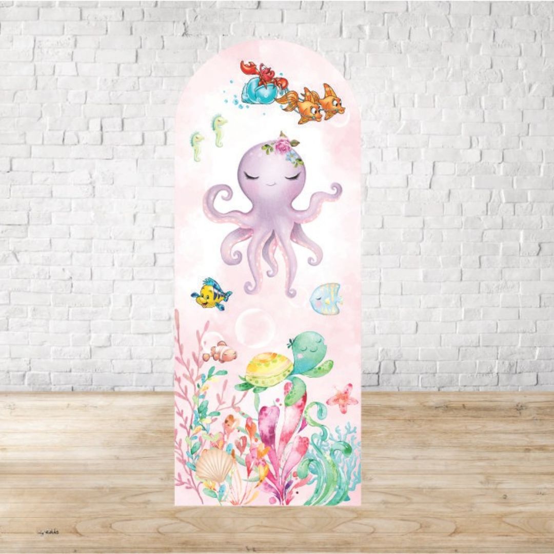 Cartoon Style Arch Backdrop for Birthday Party | Cylinder Covers Set | Party Decoration| Cartoon