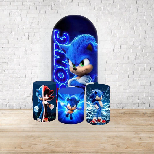 Cartoon Arch Backdrop Cover 4 Pieces | Arch Backdrop for Birthday Party | Cylinder Covers Set | Party Decoration| Cartoon