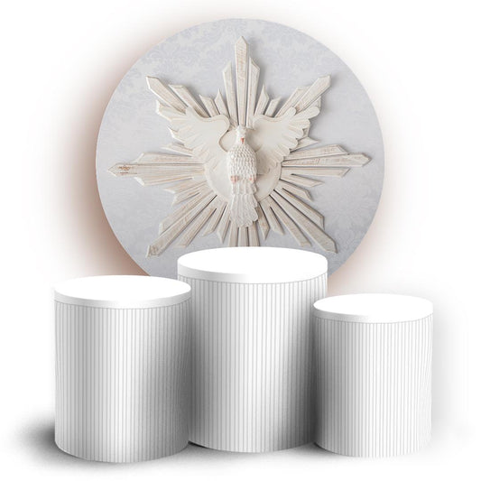 Religious  Party Style Backdrop Cover | Round Backdrop for Birthday Party | Cylinder Covers Set | Party Decoration