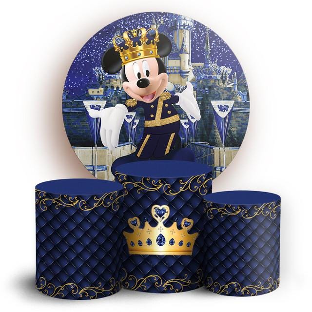 Cartoon  Backdrop Style Backdrop Cover | Round Backdrop for Birthday Party | Cylinder Covers Set | Party Decoration