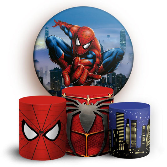 Inspired Cartoon  Backdrop Style Backdrop Cover | Round Backdrop for Birthday Party | Cylinder Covers Set | Party Decoration