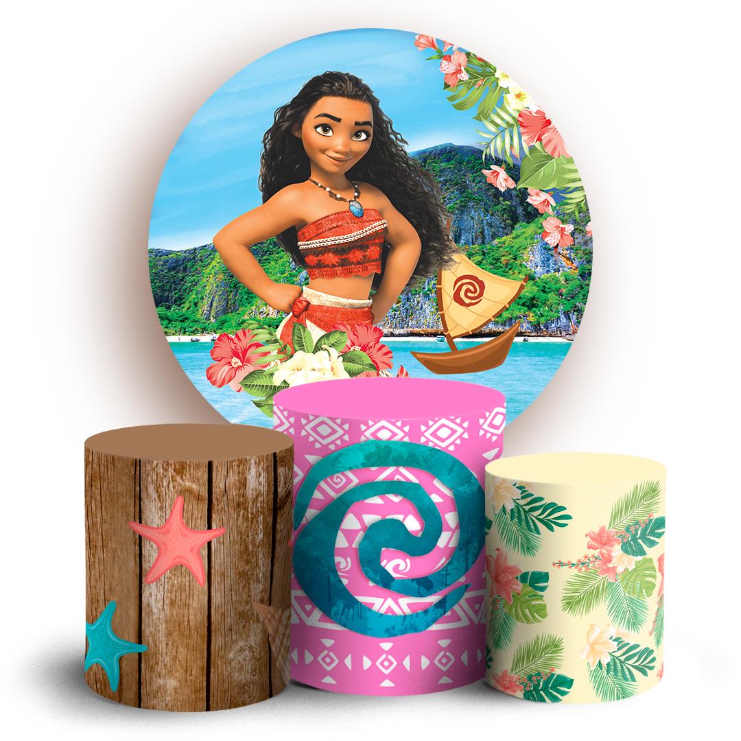 Cartoon  inspired Backdrop Style Backdrop Cover | Round Backdrop for Birthday Party | Cylinder Covers Set | Party Decoration